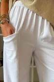 Lagen Relaxed Barrel Pant White